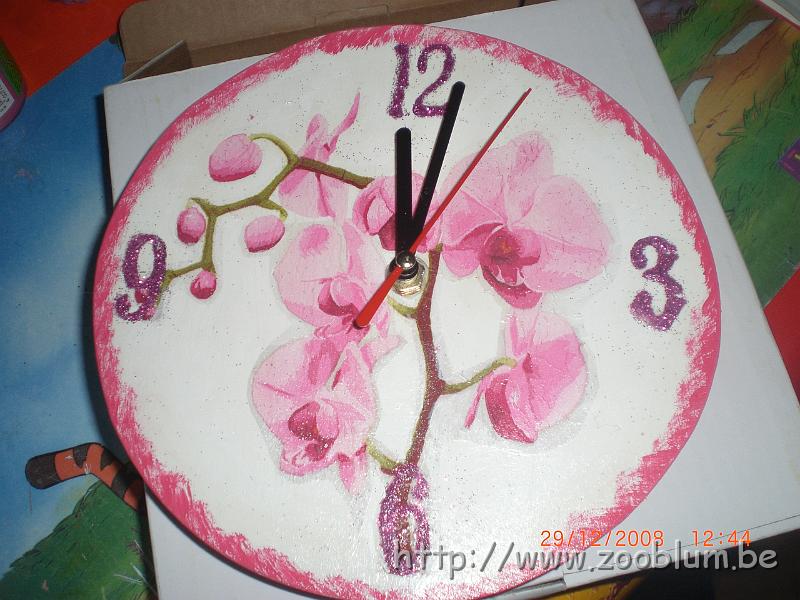 CIMG4459.JPG - 63-021 - horloge avec orchidée